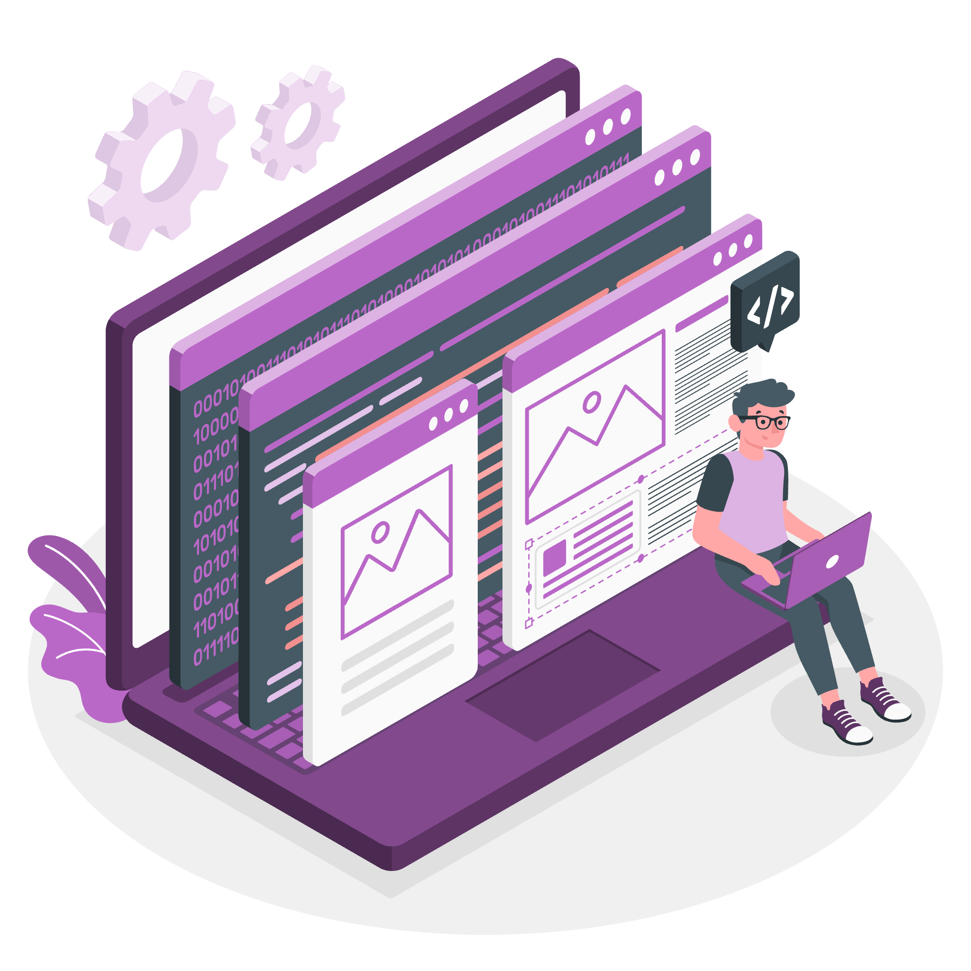 Developer working on site